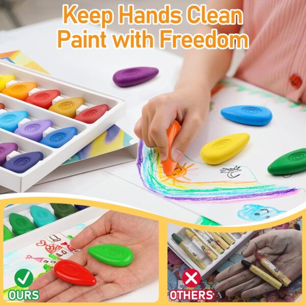 12-Count Non-Toxic Toddler Crayons, Easy-Grip & Washable - Image 5